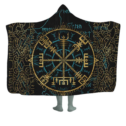 Hooded Blanket Adult-60x80 / Premium Sherpa Vegvisir Hooded Blanket - Limited VEGVISIR1_HOODED-BLANKET-60x80-SHERPA