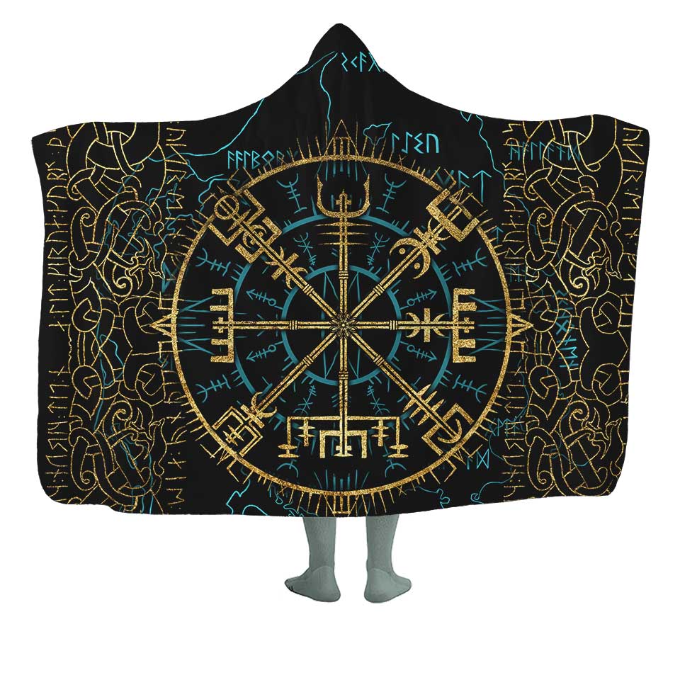 Hooded Blanket Adult-60x80 / Premium Sherpa Vegvisir Hooded Blanket - Limited VEGVISIR1_HOODED-BLANKET-60x80-SHERPA