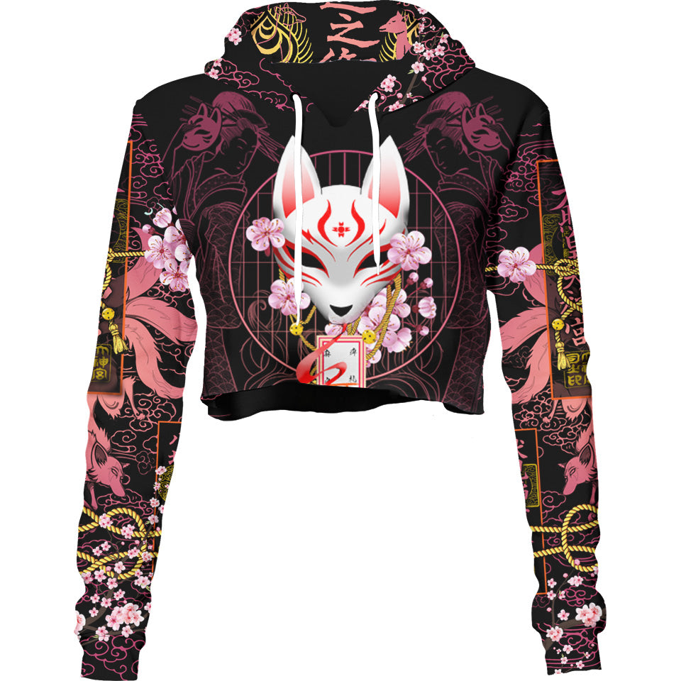 Kitsune Crop Hoodie