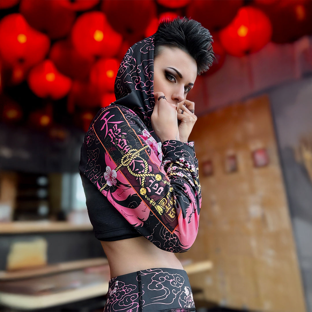 Kitsune Crop Hoodie