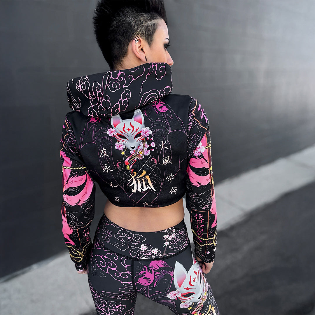 Kitsune Crop Hoodie
